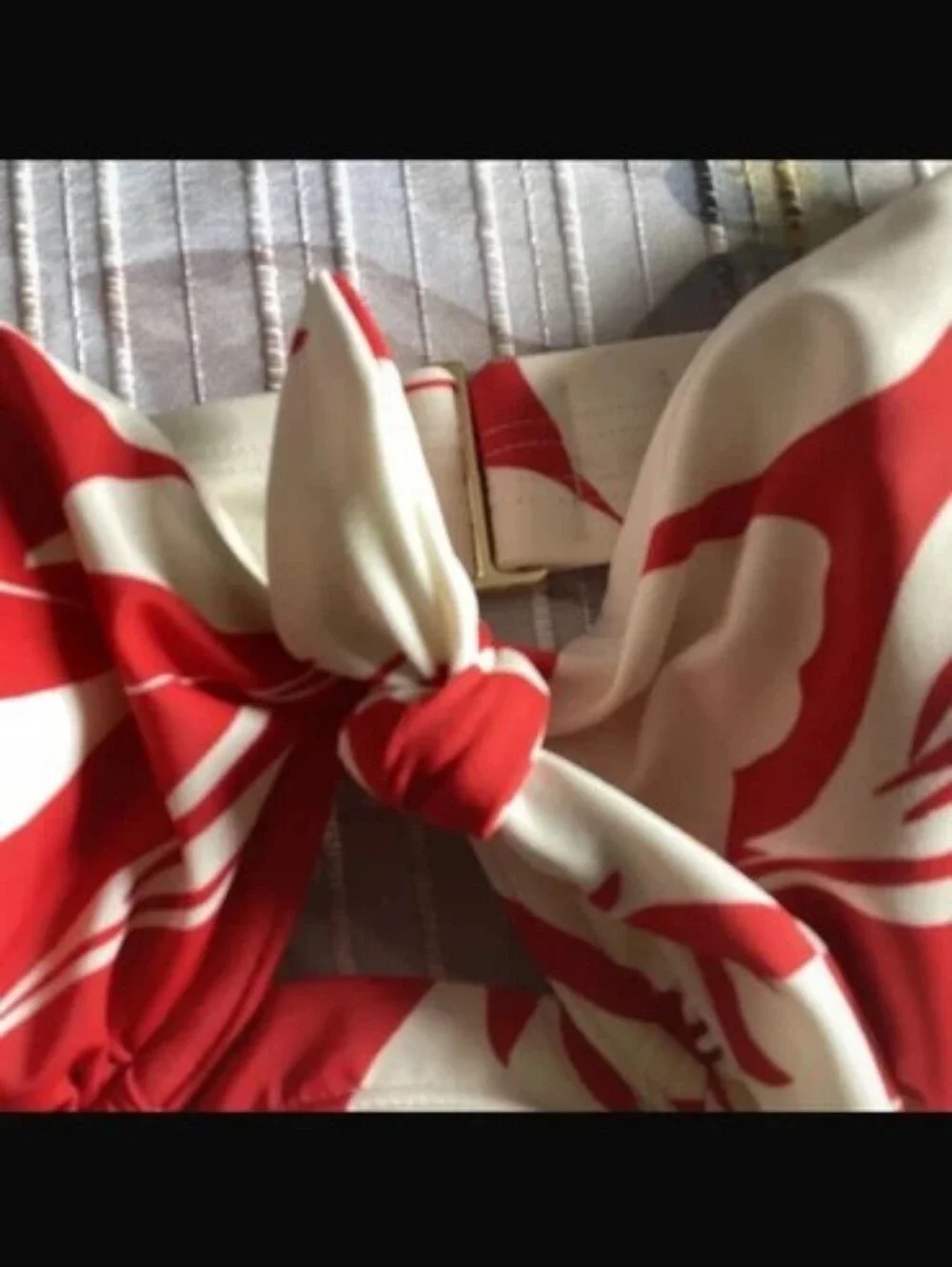 Shade & Shore Red and White Floral Bikini Two-Piece